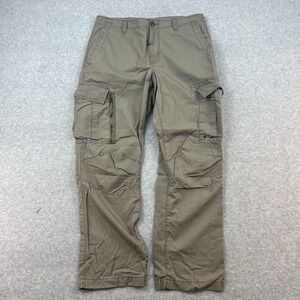 Vintage Old Navy Pants Mens 34 Beige Cargo Baggy Straight Skater 34x30 Y2K 2000s